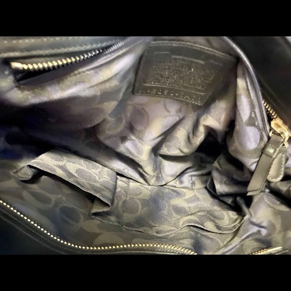 Coach Black Leather Satchel Handbag - Picture 4 of 6